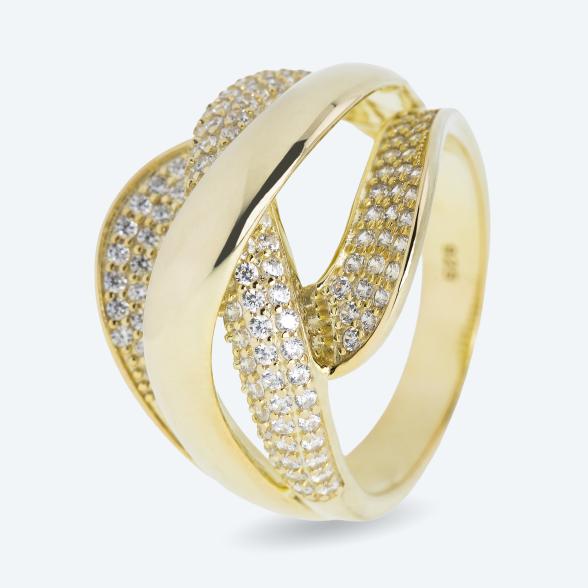 Ring 925 Sterling Silber vergoldet Zirkonia 18 - 113874200001 - 1 - 588px