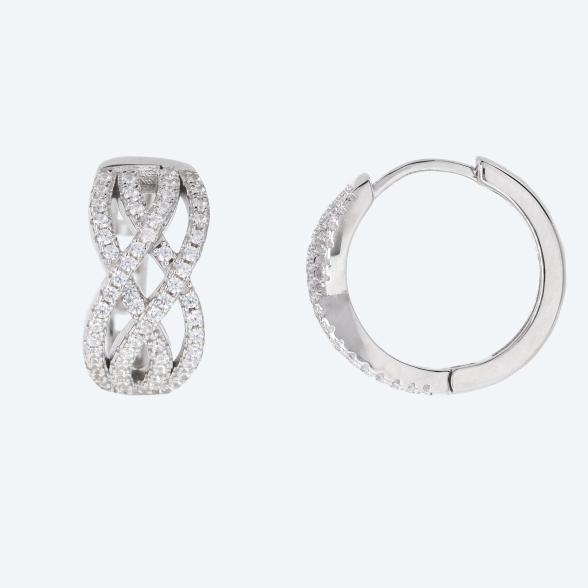 Creolen 925 St. Silber rhodiniert  Zirkonia - 113874600000 - 1 - 588px