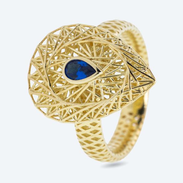 Ring 925 Sterling Silber vergoldet Zirkonia 17 - 113875800001 - 1 - 588px