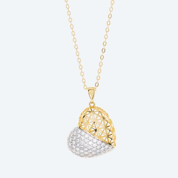 Anhänger mit Kette 925 vergoldet Zirkonia - 113876400000 - 1 - 588px