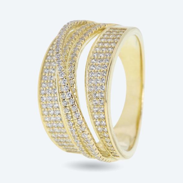 Ring 925 Sterling Silber vergoldet Zirkonia 17 - 113876900001 - 1 - 588px