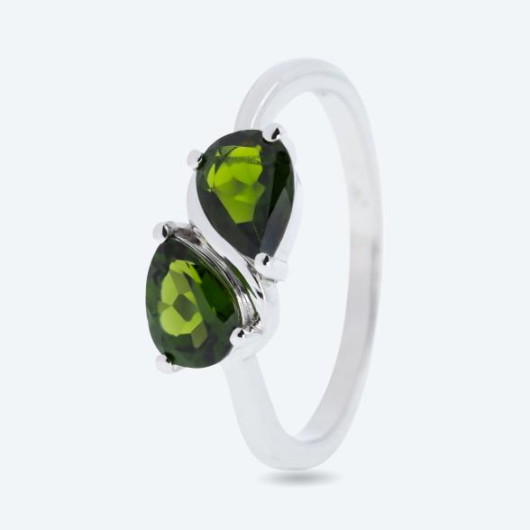 Ring 925 Silber rhodiniert Chromdiopsid 20 - 113896600004 - 1 - 588px