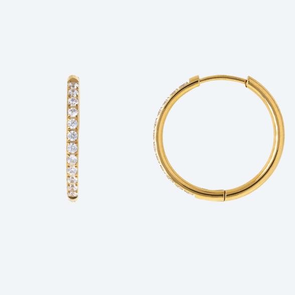 Creolen Edelstahl vergoldet Zirkonia - 113899400000 - 1 - 588px