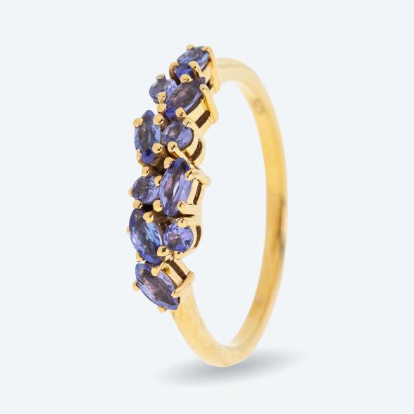 Ring 925 Sterling Silber vergoldet Tansanit 16 - 113902300001 - 1 - 588px