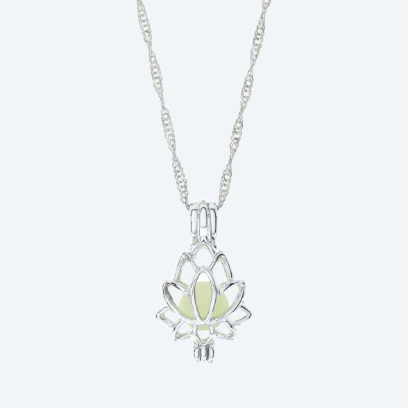 Anhänger mit Kette Lotusblüte Opal synthetisch - 113911200000 - 1 - 588px