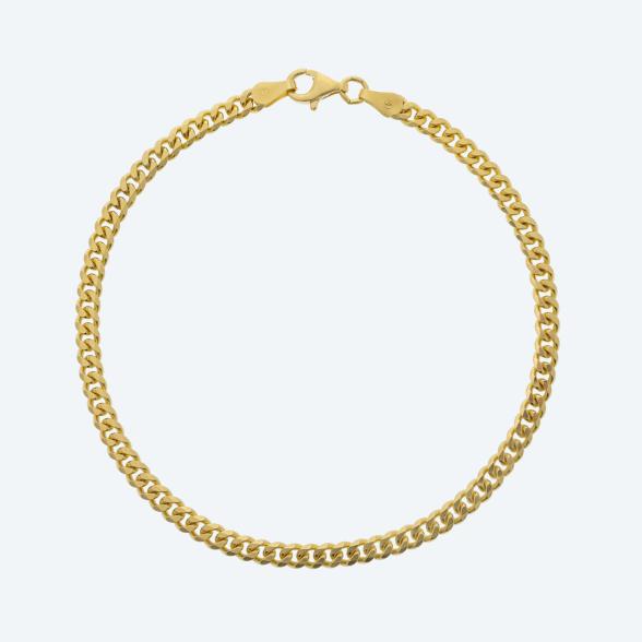 Panzerarmband 925 St. Silber vergoldet ca. 21cm - 113928800000 - 1 - 588px