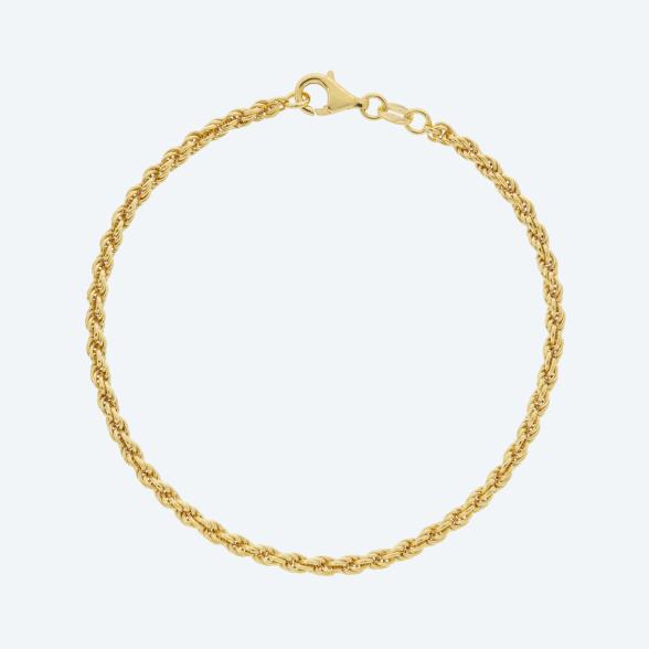 Kordelarmband 925 St. Silber vergoldet ca. 21cm - 113930500000 - 1 - 588px