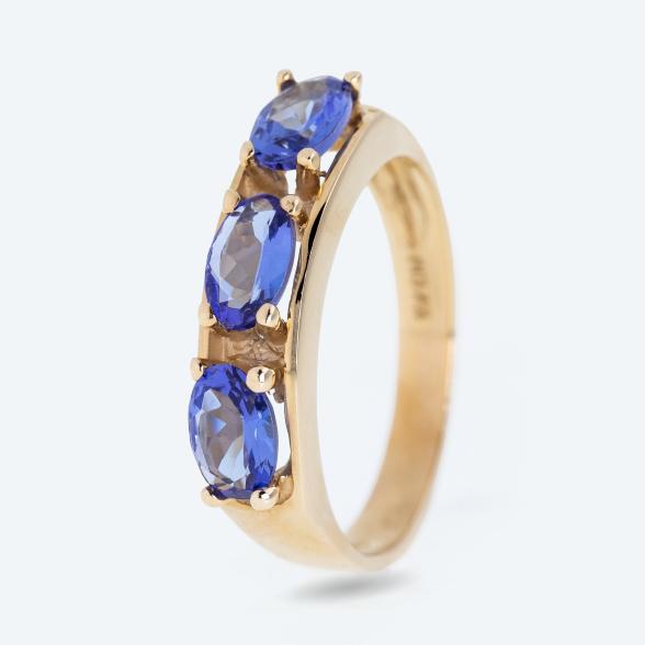 Ring 375 Gelbgold AAAA Tansanit 18 - 113951000002 - 1 - 588px