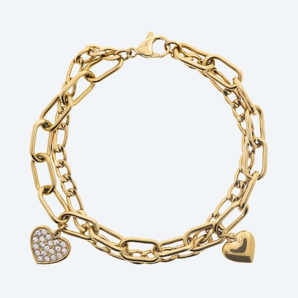 Armband Edelstahl vergoldet Zirkonia - 113956400000 - 1 - 588px
