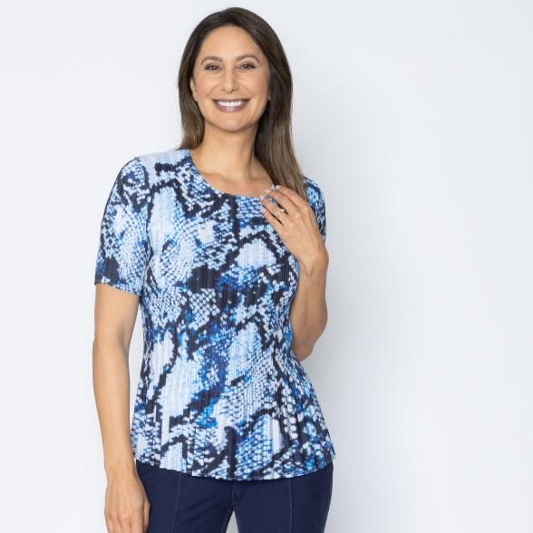 Jeannie Damen-Plissee-Shirt snake - 113965400000 - 1 - 588px