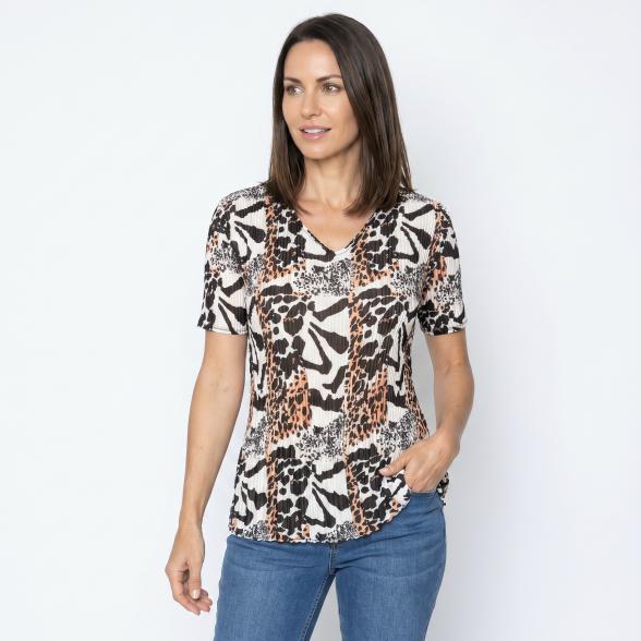 Jeannie Damen-Plissee-Shirt animal - 113968000000 - 1 - 588px
