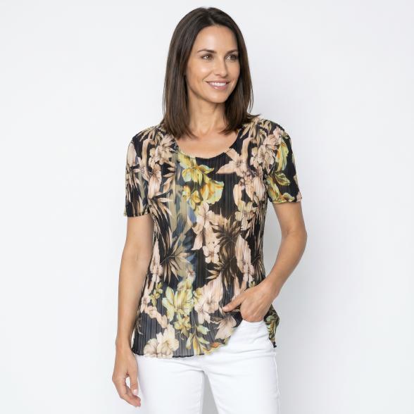 Jeannie Damen-Plissee-Shirt Tropical - 113968300000 - 1 - 588px