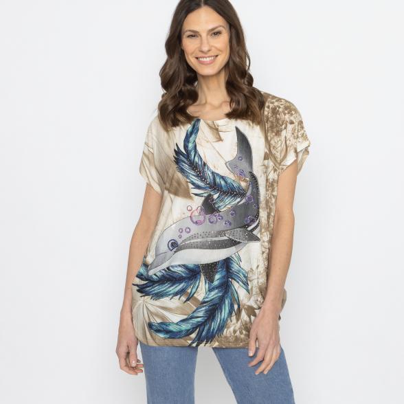 FASHION NEWS Damen-Shirt Delfin camel M/L - 38-42 - 113978400001 - 1 - 588px