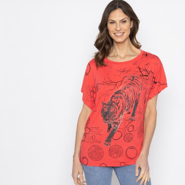 FASHION NEWS Damen-Shirt Tiger rot M/L - 38-42 - 113979800001 - 1 - 588px