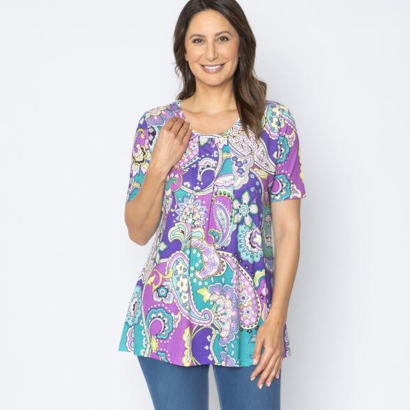 BRILLIANTSHIRTS Damen-Shirt Paisley lila 36/38 - 113982300001 - 1 - 588px