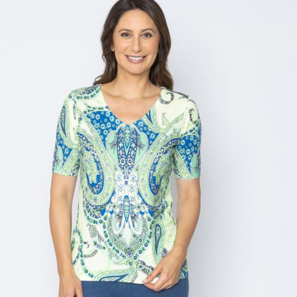 BRILLIANTSHIRTS Damen-Shirt Paisley grün 36/38 - 113982400001 - 1 - 588px