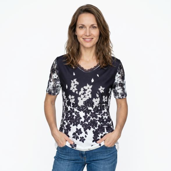 BRILLIANTSHIRTS Damen-Longshirt Blütenranken 36/38 - 113989200001 - 1 - 588px