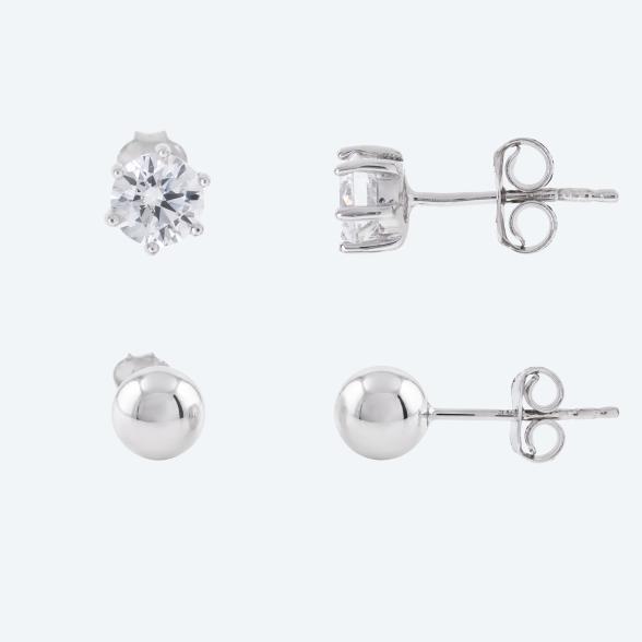 SET: 2x Ohrstecker 925 rhodiniert Zirkonia - 113999500000 - 1 - 588px