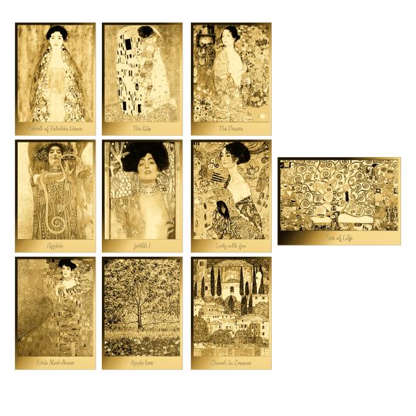 10er Set Goldmünz-Barren "Gustav Klimt Collection" - 114001600000 - 1 - 588px