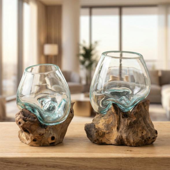 Darimana 2er Set Glas auf Kaffeewurzel mini - 114011900000 - 1 - 588px