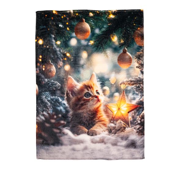Kuscheldecke Weihnachtskatze 150x200cm - 114029100000 - 1 - 588px
