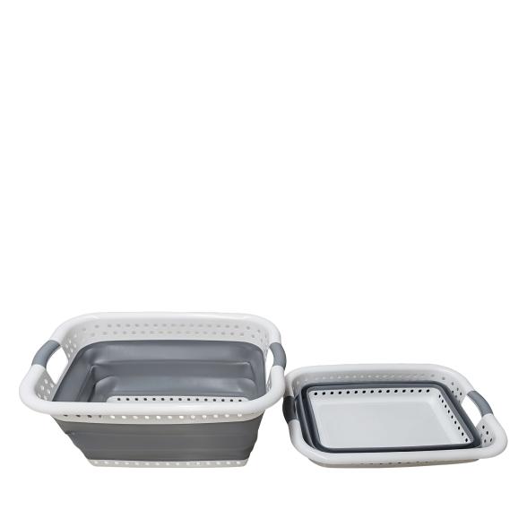 W&G Faltbarer XXL Wäschekorb 36L grau - 114073600000 - 1 - 588px