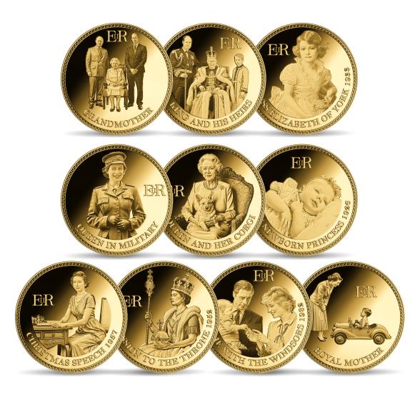 10er Set Goldmünzen "Queen Elizabeth II" - 114083800000 - 1 - 588px