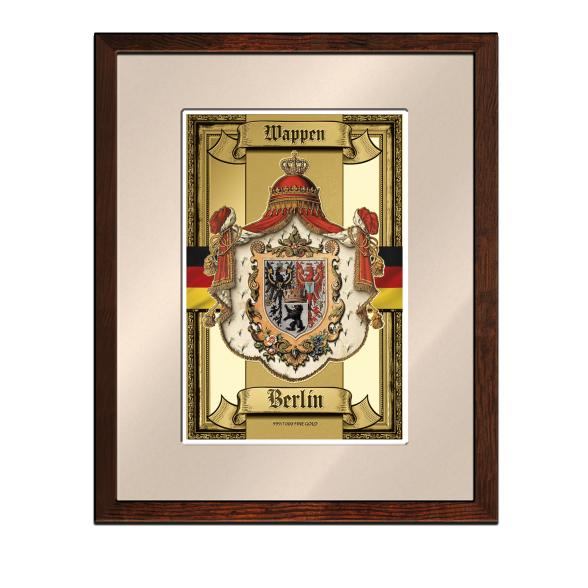 Bild im Rahmen "Wappen Berlin" 1/10 oz. Feingold - 114083900000 - 1 - 588px