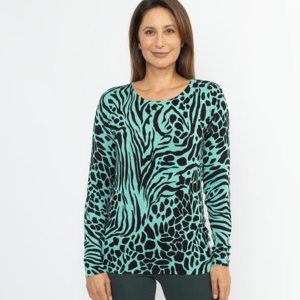 MILANO Design Damen-Pullover grün/schwarz 36/38 - 114094500001 - 1 - 588px