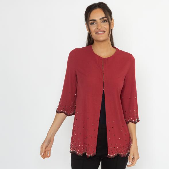 MILANO Design Damen-Shirtjacke rot 36/38 - 114095100001 - 1 - 588px