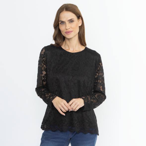 TRENDS by J. Leibfried Spitzenshirt schwarz 34/36 - 114110600001 - 1 - 588px