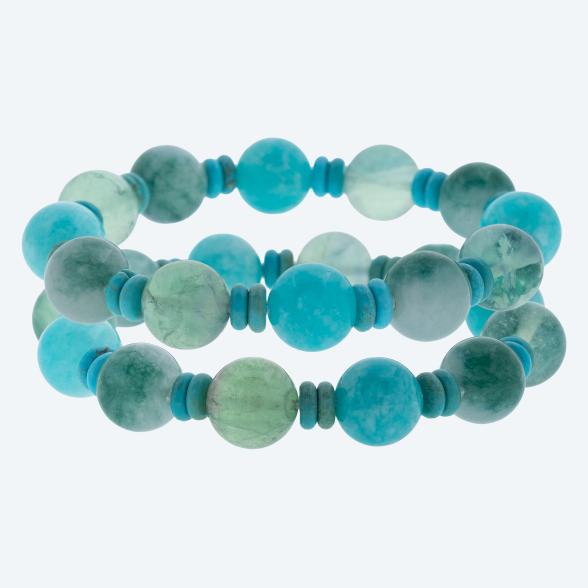 SET: 2x Armband Howlith, Fluorit, Quarz - 114128800000 - 1 - 588px