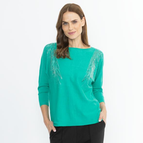 CHRISTIAN MATERNE Damen-Pullover türkis 36/38 - 114140600001 - 1 - 588px