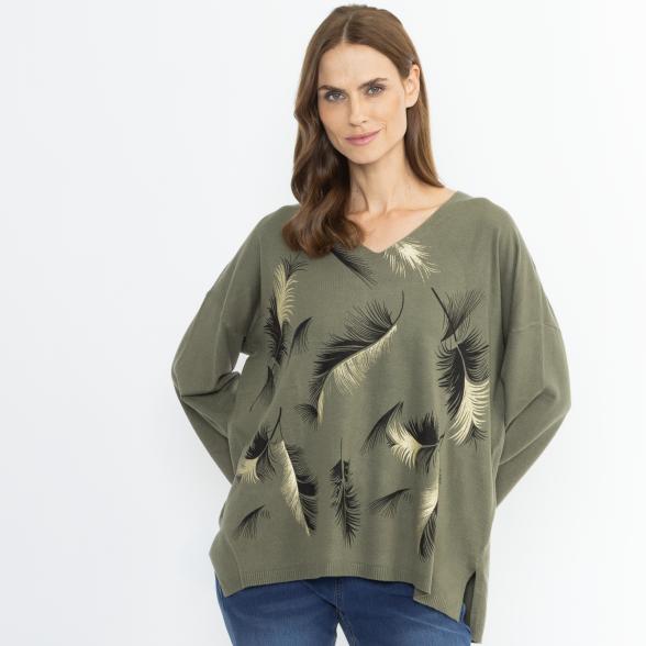 CHRISTIAN MATERNE Damen-Pullover oliv 36/38 - 114140900001 - 1 - 588px