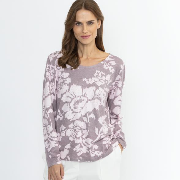 CHRISTIAN MATERNE Damen-Pullover berry/offwhite 36/38 - 114141300001 - 1 - 588px