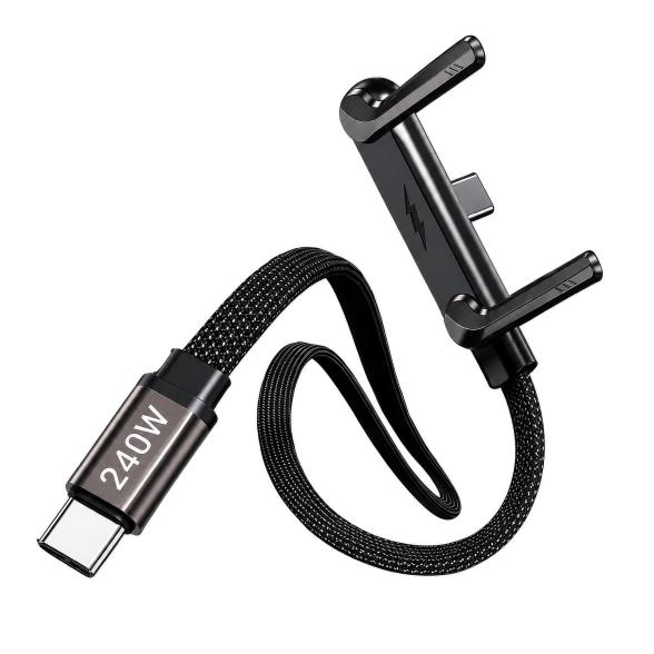 USB-C Schnellladekabel m. klappbarem Telefonhalter - 114144800000 - 1 - 588px