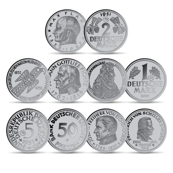 10er Set: Neuprägungen der DM-Münzen Silber - 114146300000 - 1 - 588px