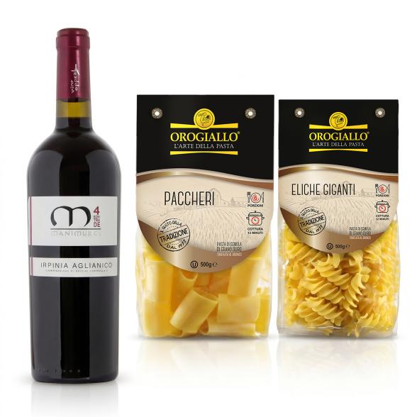 Pasta Orogiallo 2 X 500 Gramm mit 1 Flaschen Wein - 114183400000 - 1 - 588px