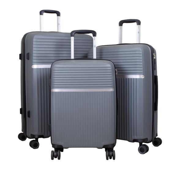 3-teiliges PP-Hartschalenkofferset 'Trento' silber - 114192200000 - 1 - 588px