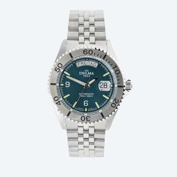 DELMA Herrenuhr "Santiago Automatik" petrol - 114212800000 - 1 - 588px