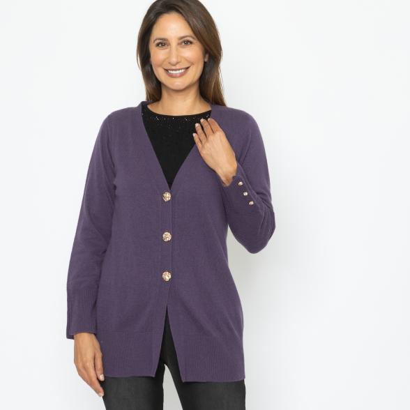 TRENDS by J. Leibfried Longcardigan violett 52/54 - 114220900005 - 1 - 588px