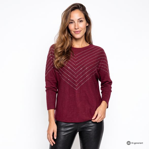 Kernig by Sarah Kern Pullover Nieten burgundy 48/50 - 114231700004 - 1 - 588px