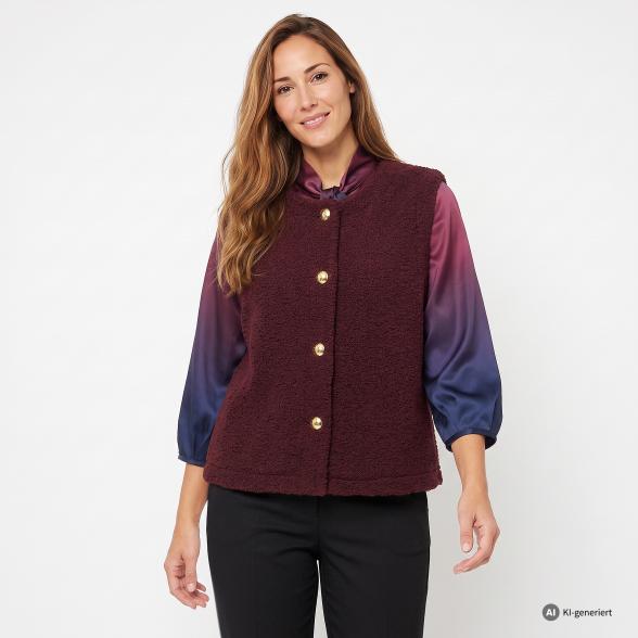 TRENDS by J. Leibfried Teddy Fellweste burgundy 36/38 - 114248400001 - 1 - 588px