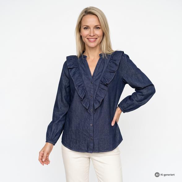 TRENDS by J. Leibfried Jeansbluse mit Volants 36/38 - 114249400001 - 1 - 588px
