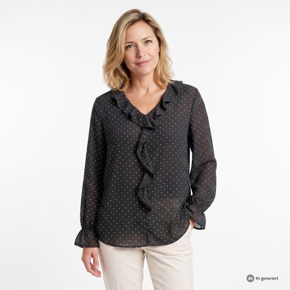 TRENDS by J. Leibfried Bluse schwarz/weiß 36/38 - 114250700001 - 1 - 588px