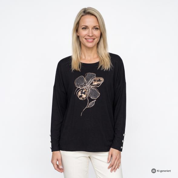 CHRISTIAN MATERNE Damen-Shirt Leoblume schwarz 36/38 - 114256500001 - 1 - 588px