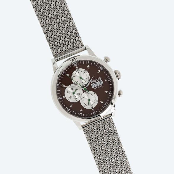 PortaS Herren-Automatikuhr "Arnold", braun-silber - 114276000000 - 1 - 588px