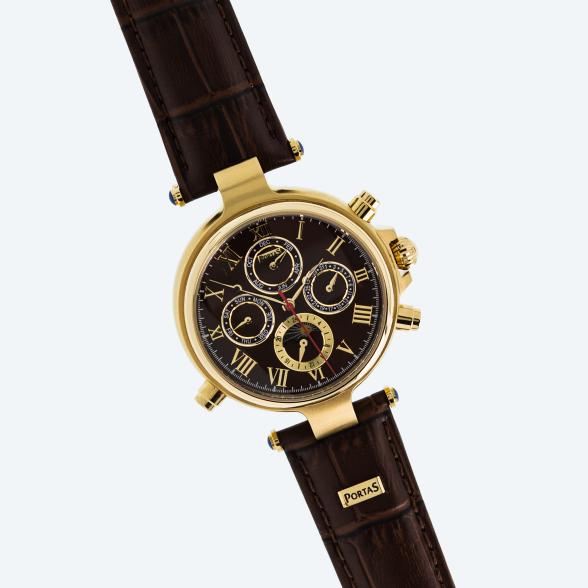 PortaS Herren-Automatikuhr "Wettiner", braun - 114278300000 - 1 - 588px