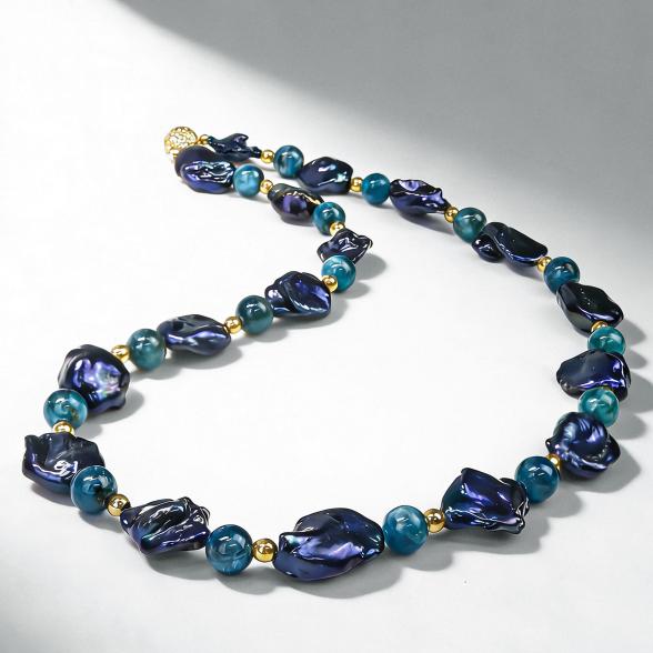 Collier Keshi Perlen, Apatit Magnetverschluß - 114293900000 - 1 - 588px