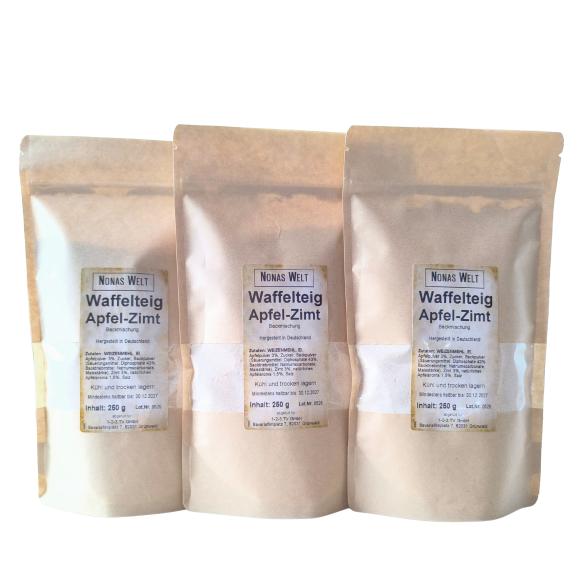 Nona's Waffelteig Apfel-Zimt Sortenrein 3x250g - 114313400000 - 1 - 588px